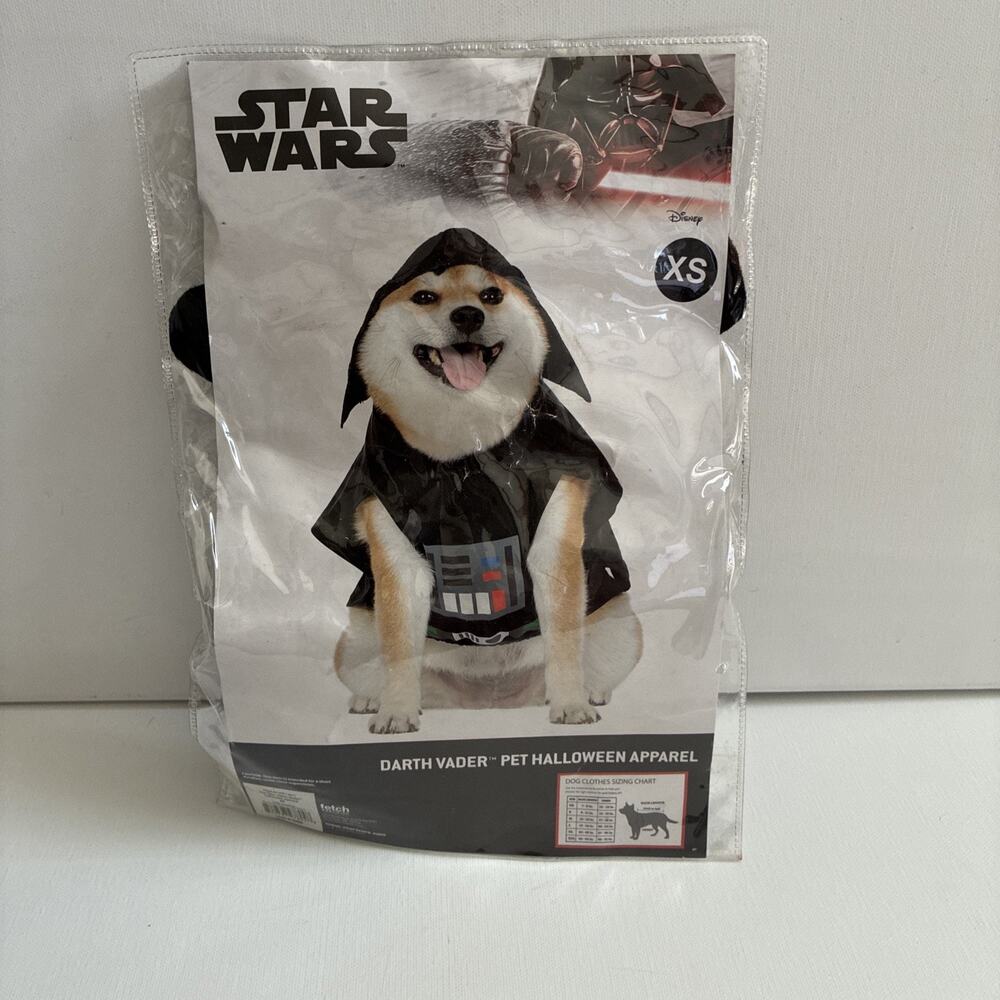 Disney Star Wars Darth Vader Halloween Dog Costume Size XS